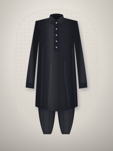 Kaarigar Black Pathani Set