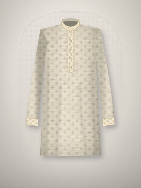 Mehfil Ivory Dupion Silk Punjabi
