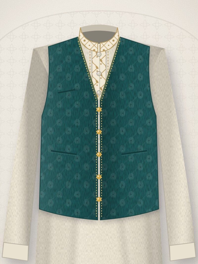 Shahzada Eid Set — Punjabi, Koti & Pajama