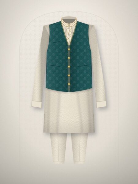 Shahzada Eid Set — Punjabi, Koti & Pajama
