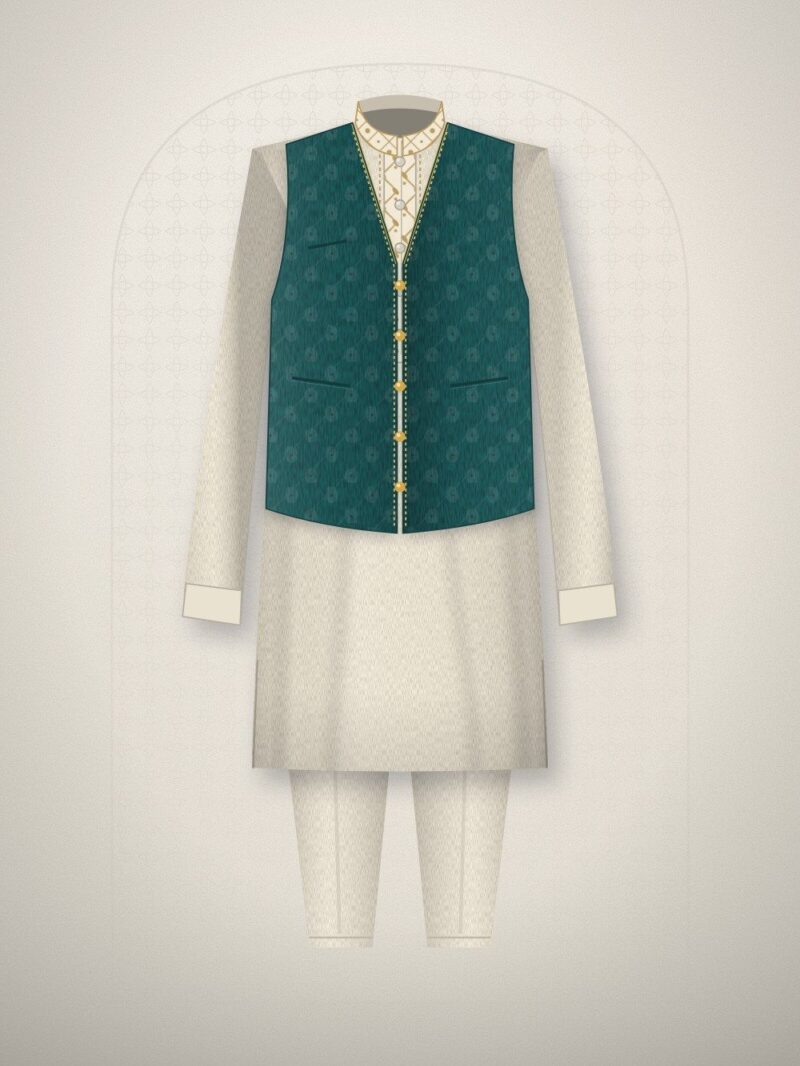 Shahzada Eid Set — Punjabi, Koti & Pajama